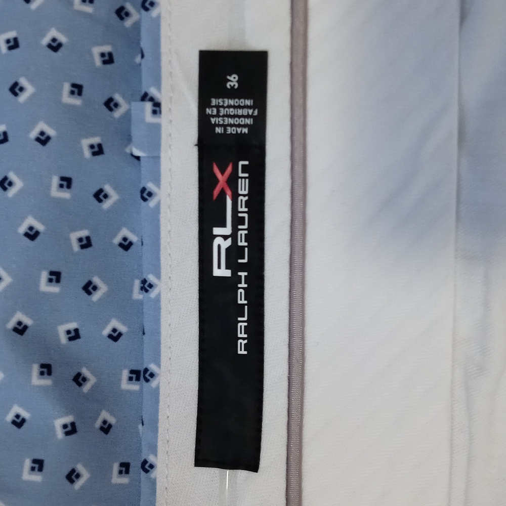 💙RLX Ralph Lauren💙 - Spyglass Blue/White Geometric Print Stretch Short - Picture 4 of 16